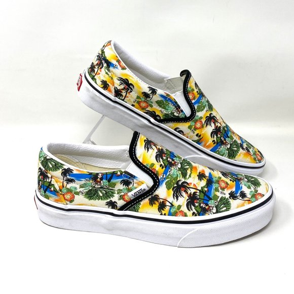 VANS Womens Size VN0A5AO86WC Classic Slip On Aloha Multicolor Canvas Low Sneaker - Picture 4 of 10